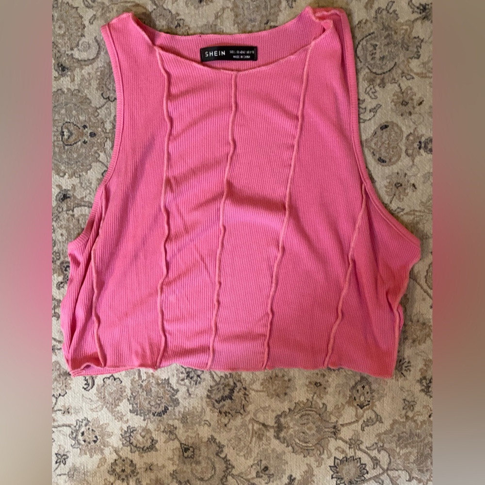 SHEIN Vibrant Pink Knit Top